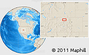 Shaded Relief Location Map of the area around 40° 23' 48" N, 107° 1' 30" W
