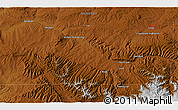 Physical 3D Map of the area around 40° 23' 48" N, 107° 52' 30" W