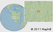 Savanna Style Location Map of the area around 40° 23' 48" N, 109° 34' 29" W, hill shading