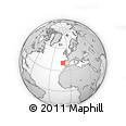 Outline Map of the Area around 40° 23' 48" N, 10° 58' 29" W, rectangular outline