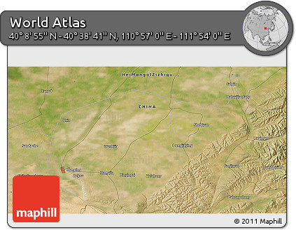Satellite 3D Map of the Area around 40° 23' 48" N, 111° 25' 30" E