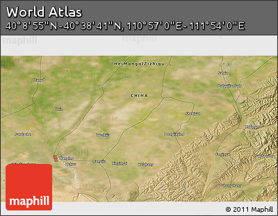 Satellite 3D Map of the Area around 40° 23' 48" N, 111° 25' 30" E