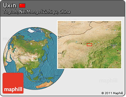 Satellite Location Map of Uxin