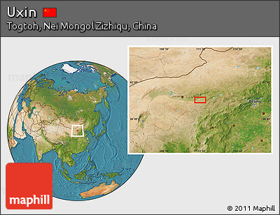 Satellite Location Map of Uxin