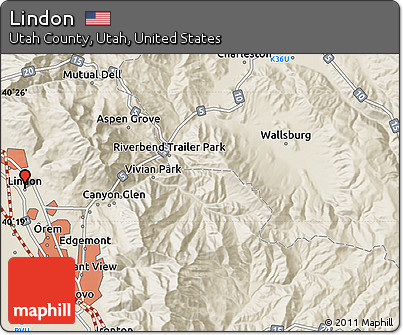 Shaded Relief Map of Lindon