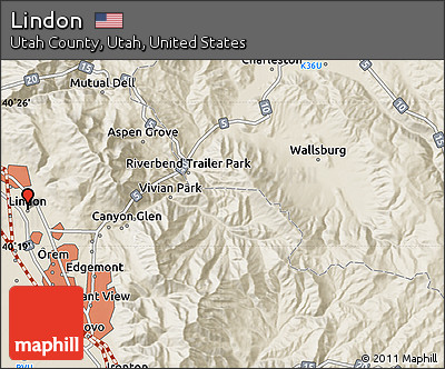 Shaded Relief Map of Lindon