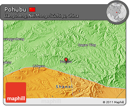 Political 3D Map of Pohubu