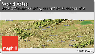 Satellite Panoramic Map of the Area around 40° 23' 48" N, 112° 16' 30" E