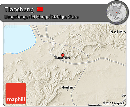 Shaded Relief 3D Map of Tiancheng