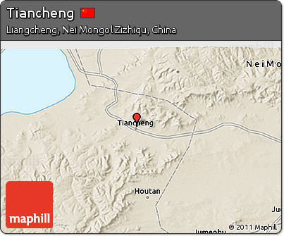 Shaded Relief 3D Map of Tiancheng