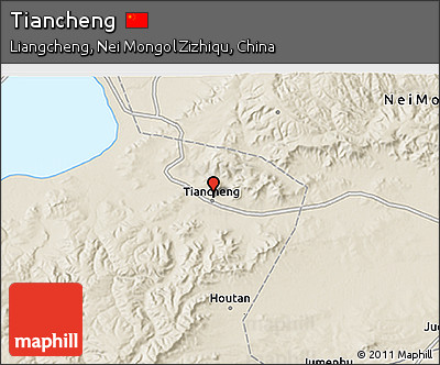 Shaded Relief 3D Map of Tiancheng