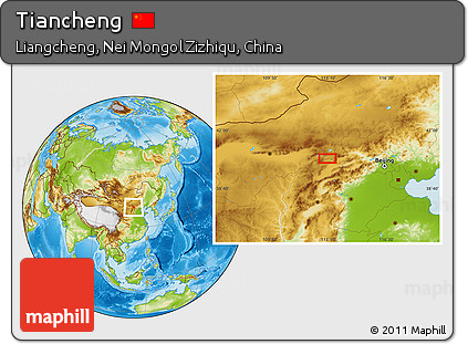 Physical Location Map of Tiancheng