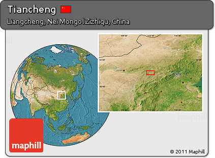 Satellite Location Map of Tiancheng