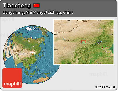 Satellite Location Map of Tiancheng