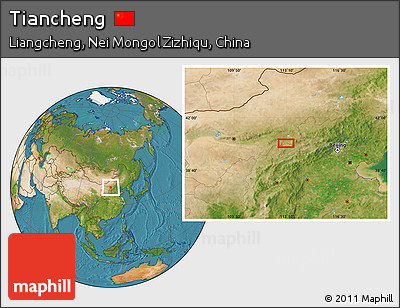 Satellite Location Map of Tiancheng