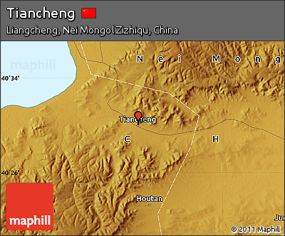 Physical Map of Tiancheng