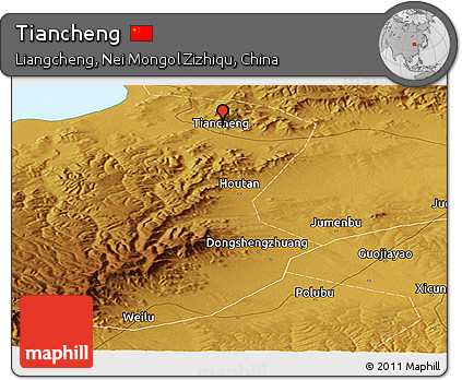 Physical Panoramic Map of Tiancheng