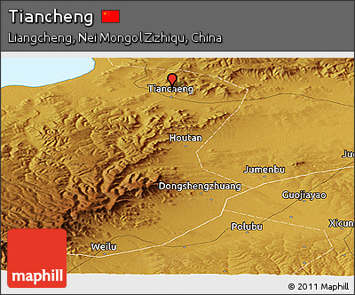 Physical Panoramic Map of Tiancheng