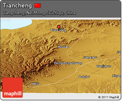 Physical Panoramic Map of Tiancheng