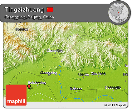 Physical 3D Map of Tingzizhuang