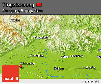 Physical 3D Map of Tingzizhuang