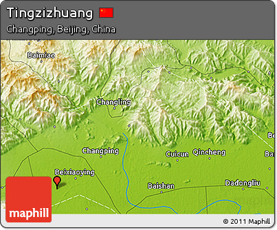 Physical 3D Map of Tingzizhuang