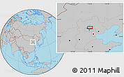 Gray Location Map of Qincheng