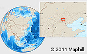 Shaded Relief Location Map of Beixiaoying