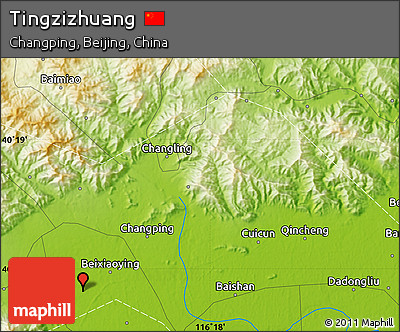 Physical Map of Tingzizhuang