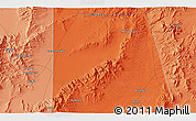 Political 3D Map of the area around 40° 23' 48" N, 116° 22' 30" W