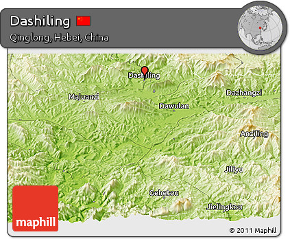 Physical Panoramic Map of Dashiling