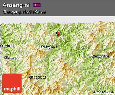 Physical 3D Map of Ansang-ni