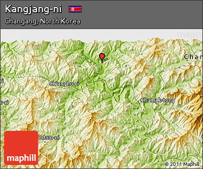 Physical 3D Map of Kangjang-ni