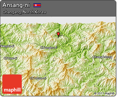 Physical 3D Map of Ansang-ni