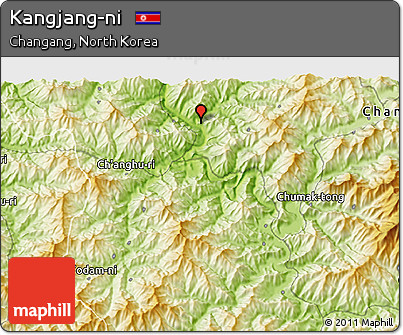 Physical 3D Map of Kangjang-ni