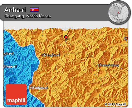 Political 3D Map of Anha-ri