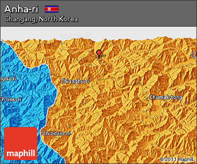 Political 3D Map of Anha-ri
