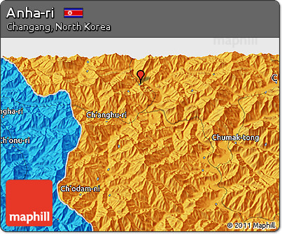 Political 3D Map of Anha-ri