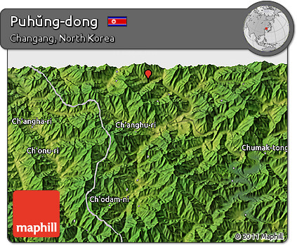 Satellite 3D Map of Puhŭng-dong