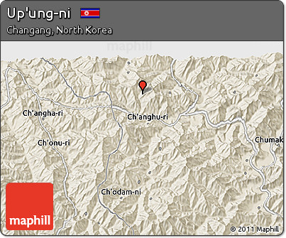 Shaded Relief 3D Map of Up'ung-ni
