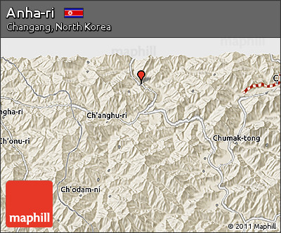 Shaded Relief 3D Map of Anha-ri