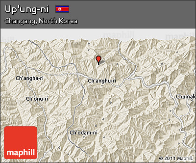 Shaded Relief 3D Map of Up'ung-ni