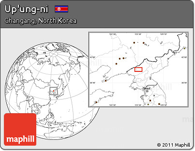 Blank Location Map of Up'ung-ni