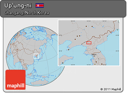 Gray Location Map of Up'ung-ni