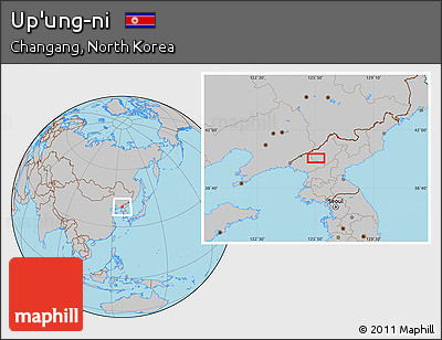 Gray Location Map of Up'ung-ni