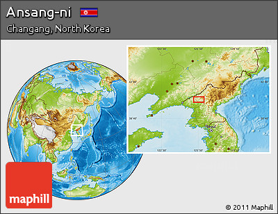 Physical Location Map of Ansang-ni