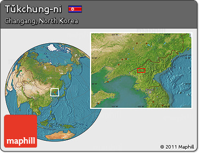 Satellite Location Map of Tŭkchung-ni