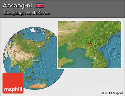 Satellite Location Map of Ansang-ni
