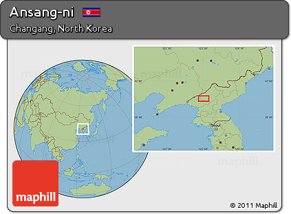 Savanna Style Location Map of Ansang-ni
