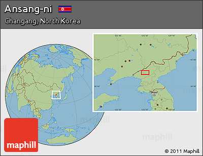 Savanna Style Location Map of Ansang-ni
